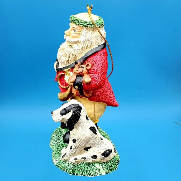 Tally-Ho Equestrian Santa Dog Ornament English Riding Lodge Fox Hunt Christmas - Picture 5 of 10